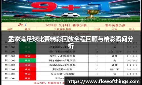 孟家湾足球比赛精彩回放全程回顾与精彩瞬间分析